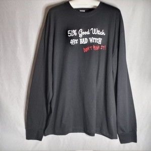 Women's Sweatshirt 50" Inch Bust Good Witch/Bad Witch Long Sleeve Oversize